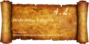 Andrássy László névjegykártya