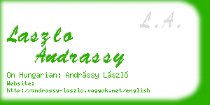 laszlo andrassy business card