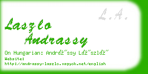 laszlo andrassy business card